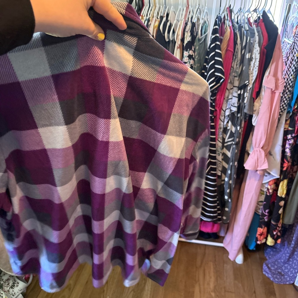 Lee Purple Plaid Teddy Jacket - Picture 4 of 4
